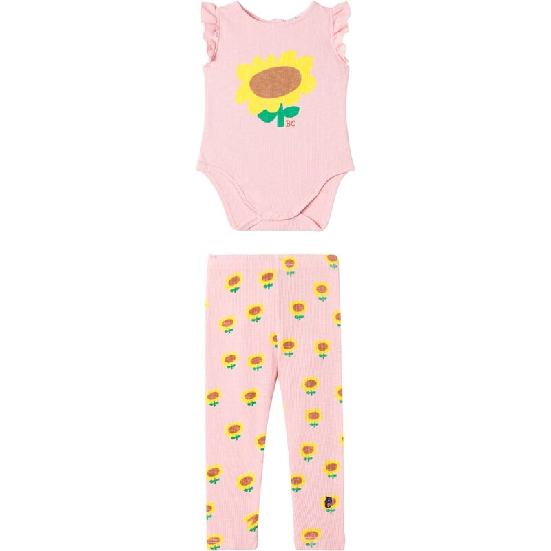 Bobo Choses Baby Sunflower cotton-blend bodysuit and leggings