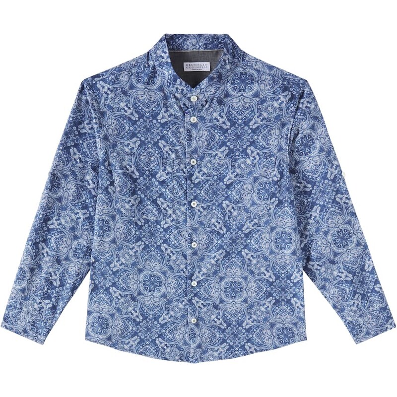 Brunello Cucinelli Kids Printed cotton shirt