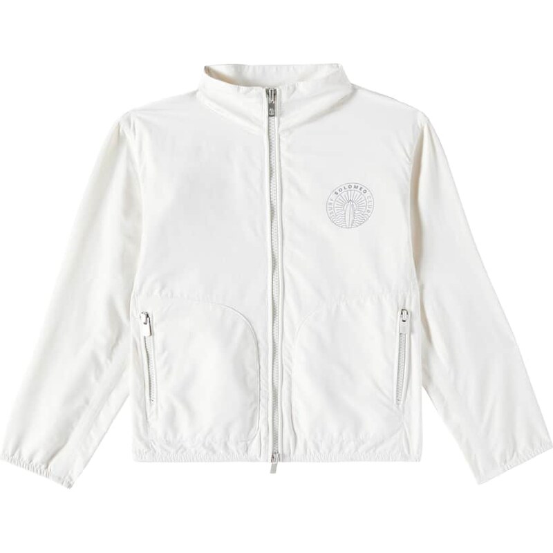 Brunello Cucinelli Kids Logo windbreaker
