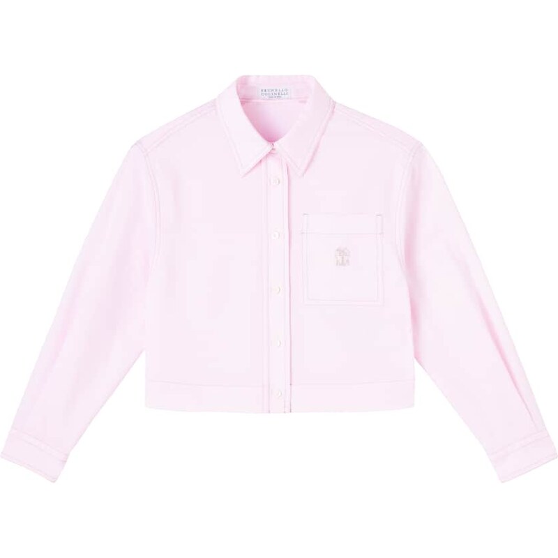 Brunello Cucinelli Kids Logo cotton shirt