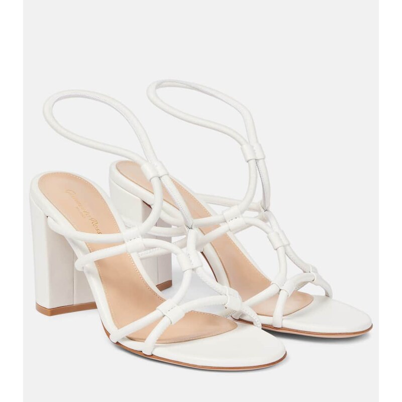 Gianvito Rossi Cage 85 leather sandals