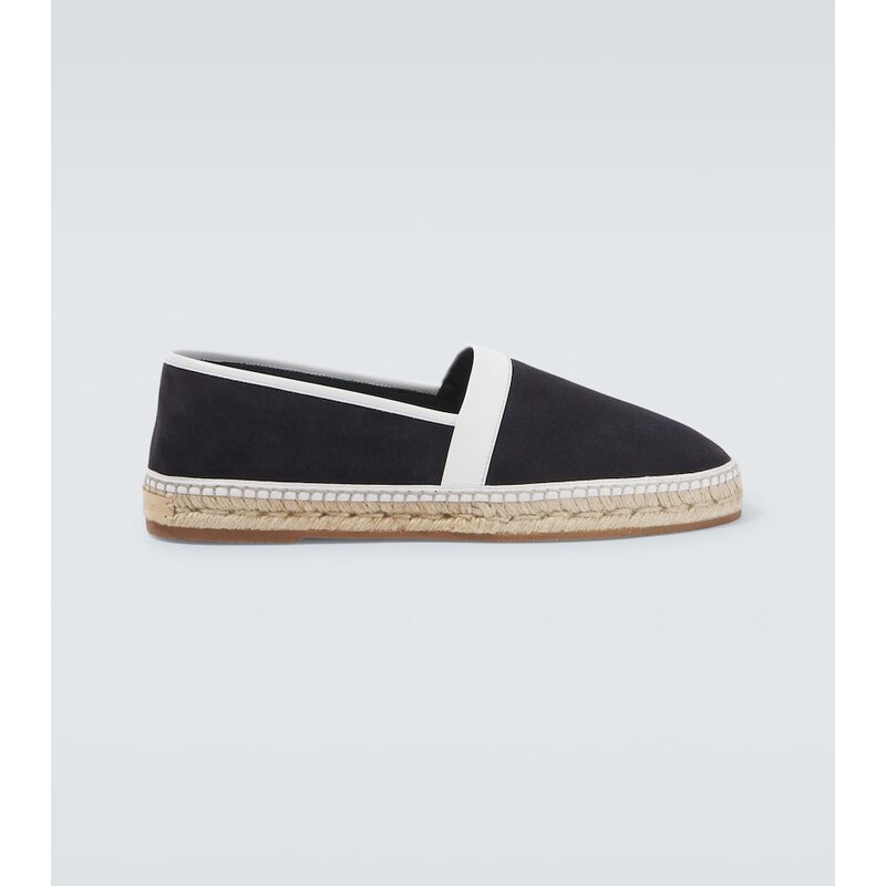 Manolo Blahnik Nerano leather-trimmed suede espadrilles