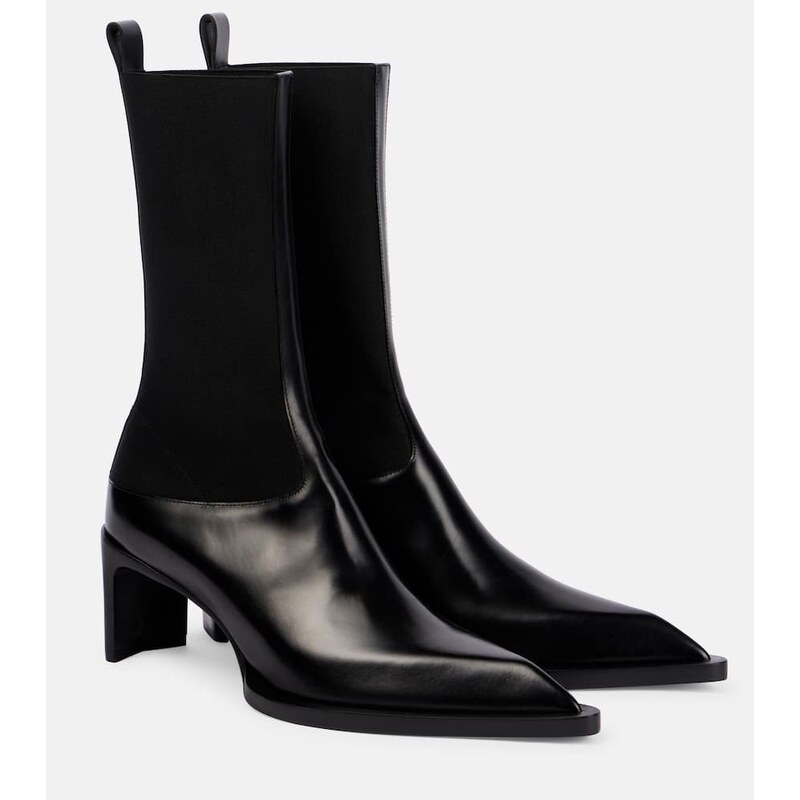 Dámské kotníkové boty Jil Sander z černé kůže