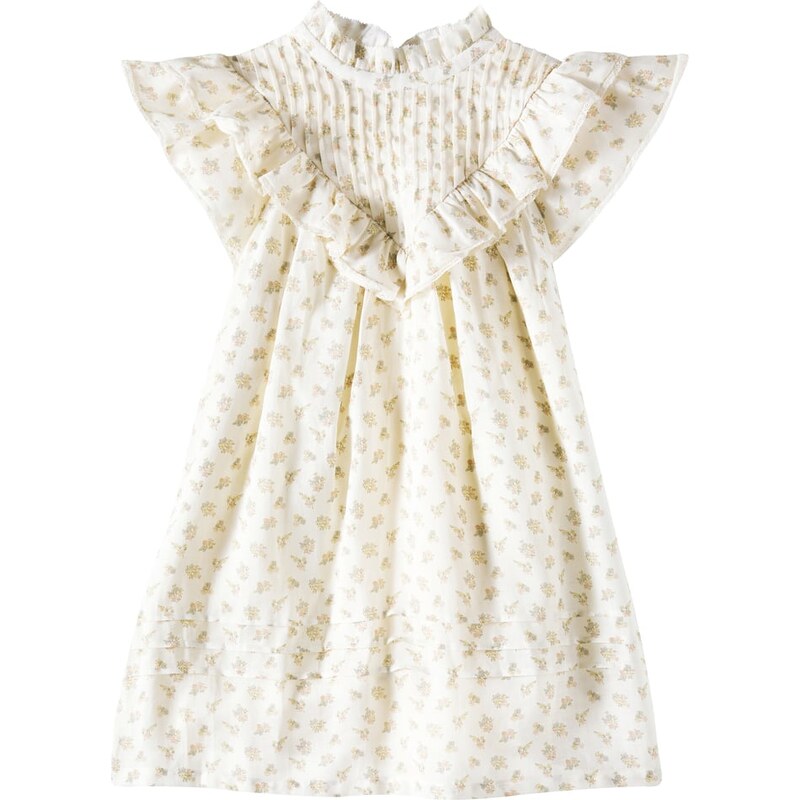 Cera Una Volta Sandra ruffled floral ramie dress