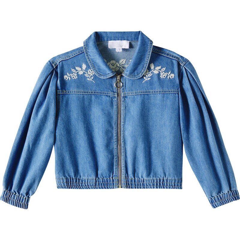 Cera Una Volta Jacky embroidered denim bomber jacket