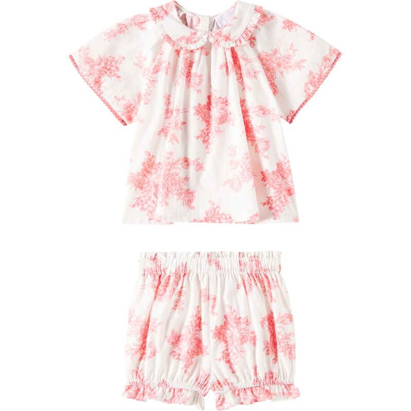 Cera Una Volta Baby Vienna cotton top and bloomers set