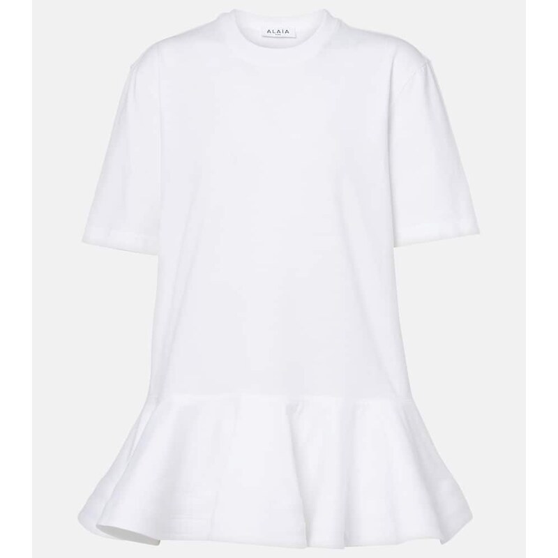 Alaïa Peplum cotton jersey T-shirt