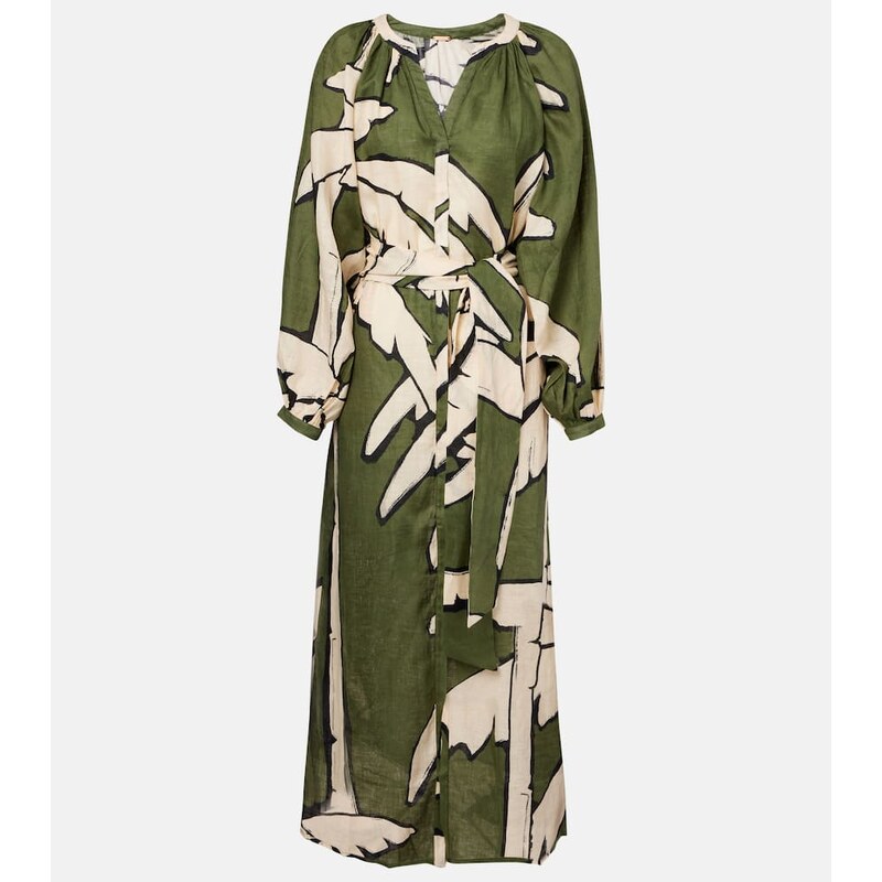 Johanna Ortiz Printed linen maxi dress