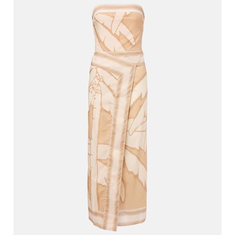 Johanna Ortiz Palms Pontoon cotton poplin midi dress