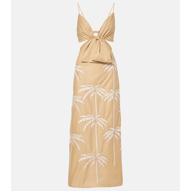 Johanna Ortiz Sea Swirl tie-detail cutout midi dress