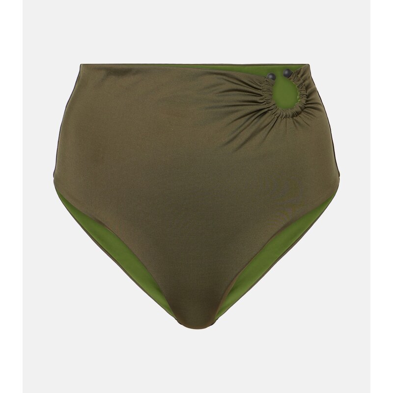 Johanna Ortiz Ring-detail high-rise bikini bottoms