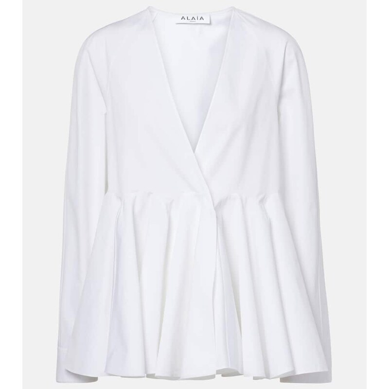 Alaïa Flare cotton blouse