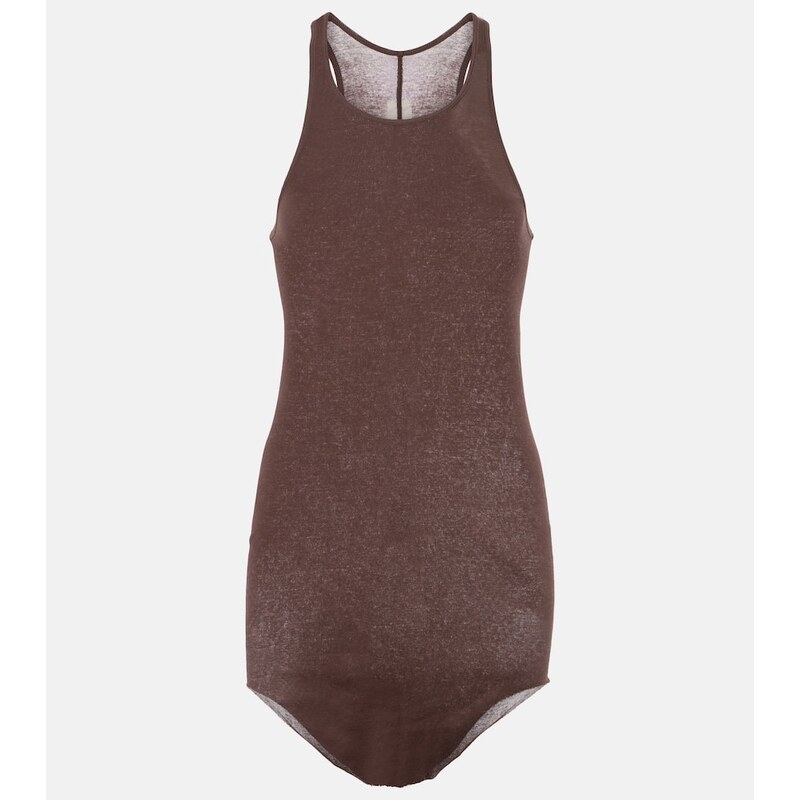 Rick Owens Ribbed-knit cotton tank top