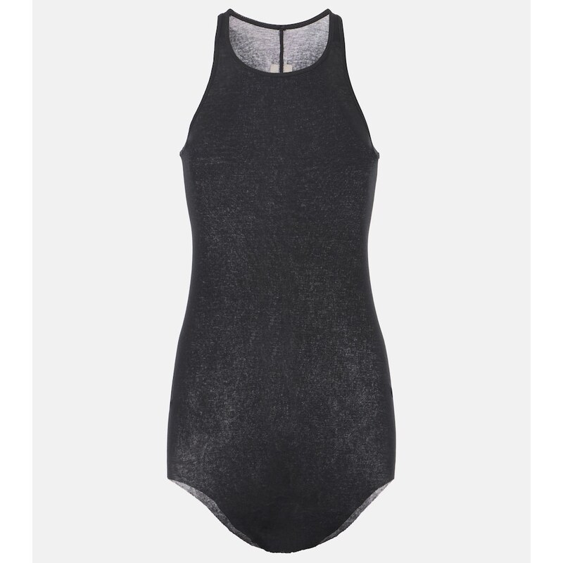Rick Owens Ribbed-knit cotton tank top