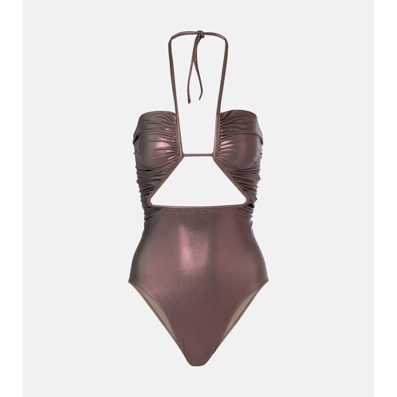Rick Owens Metallic halterneck swimsuit