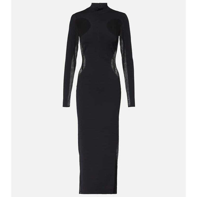 Stella McCartney Miracle mesh-paneled knitted maxi dress