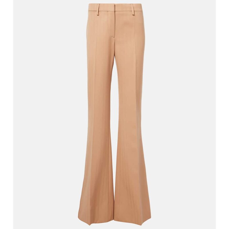Stella McCartney Low-rise striped wool flared pants