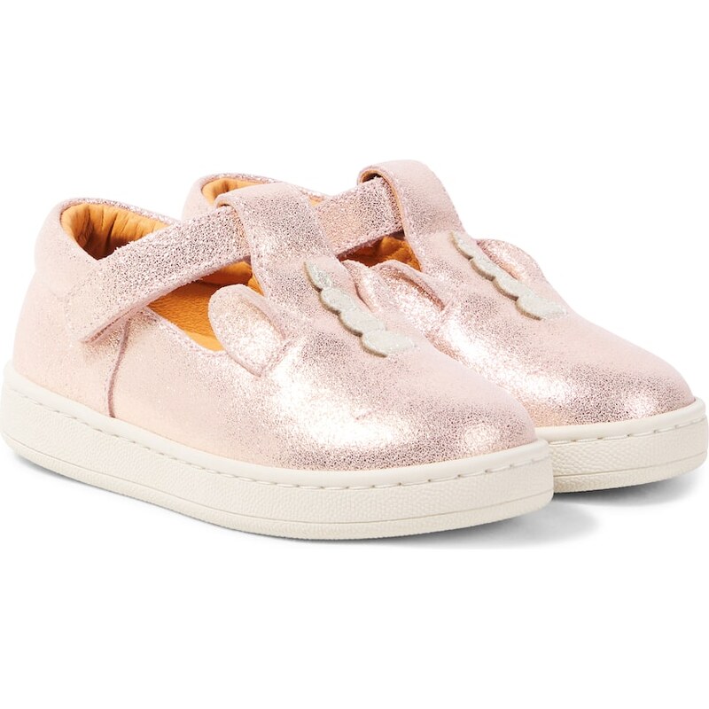 Donsje Esterre metallic leather flats