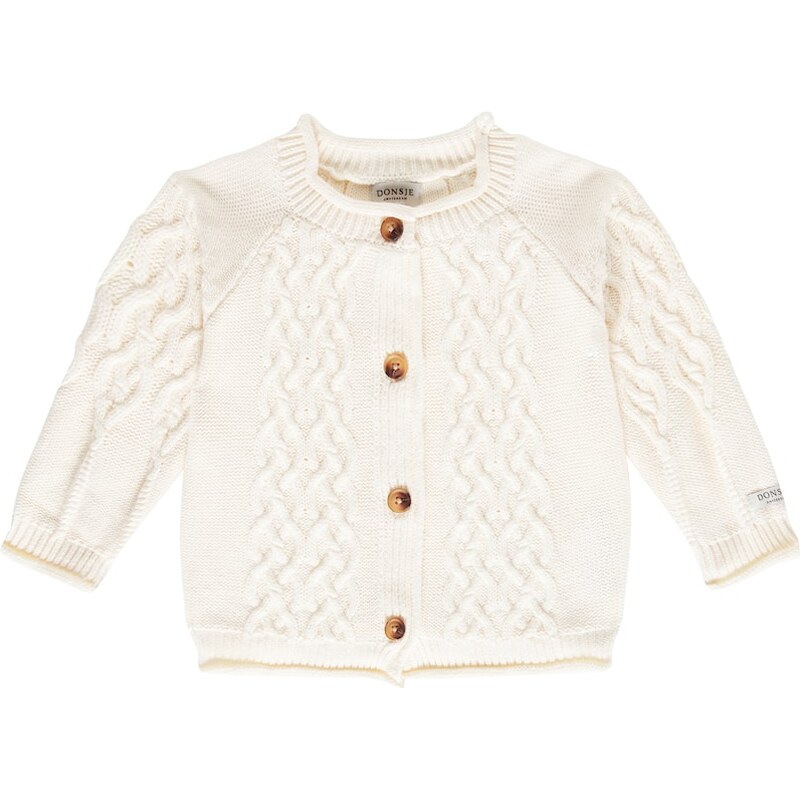 Donsje Baby Cleo cable-knit cotton cardigan