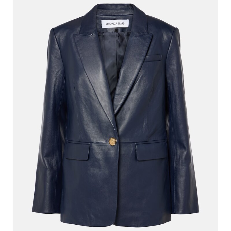 Veronica Beard Vega leather blazer