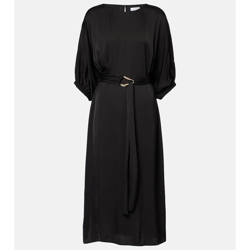 Velvet Laurel satin midi dress