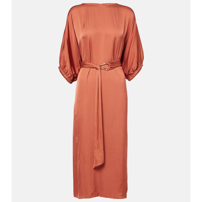 Velvet Laurel satin midi dress