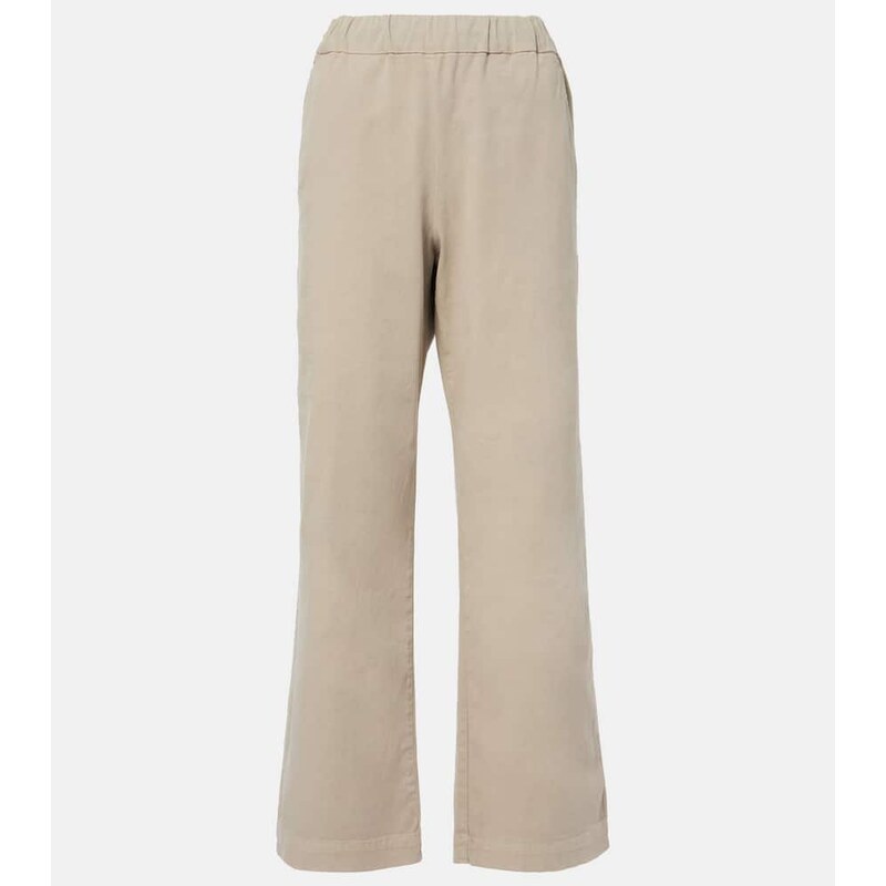 Velvet Naya cotton-blend twill straight pants