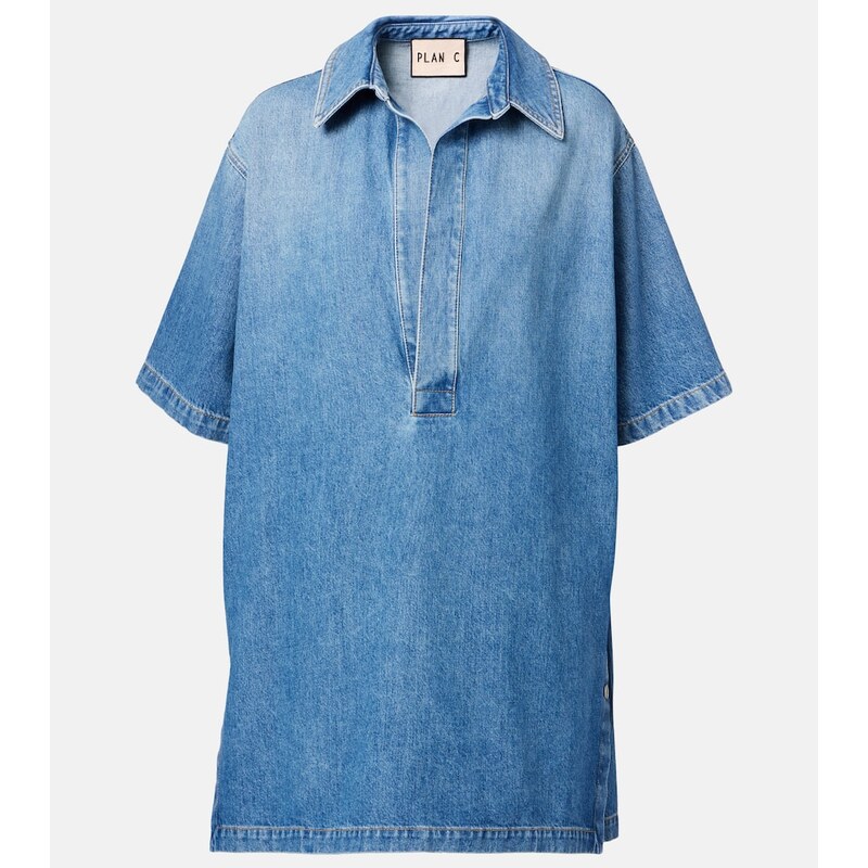 Plan C Oversized denim shirt