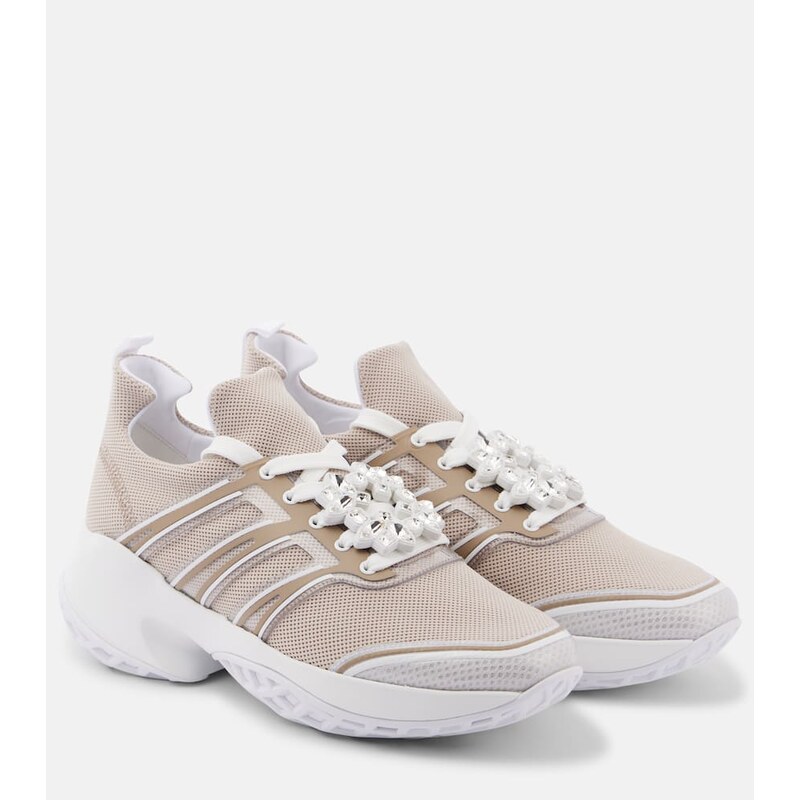 Roger Vivier Viv Run embellished platform sneakers
