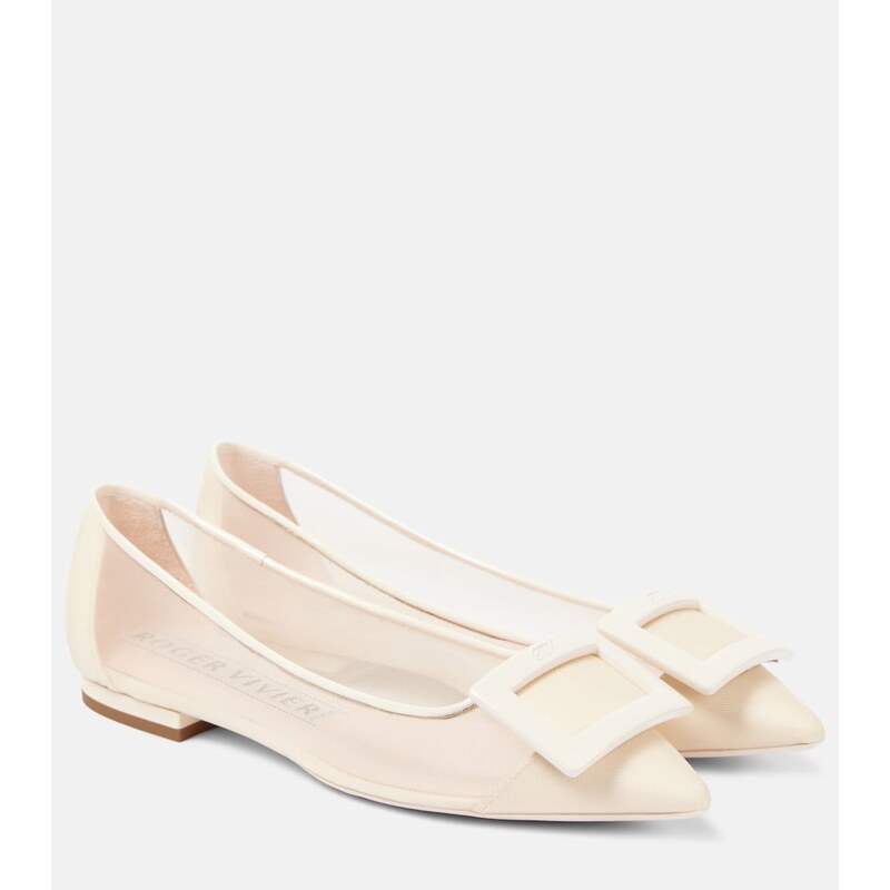 Roger Vivier Gommettine mesh ballet flats