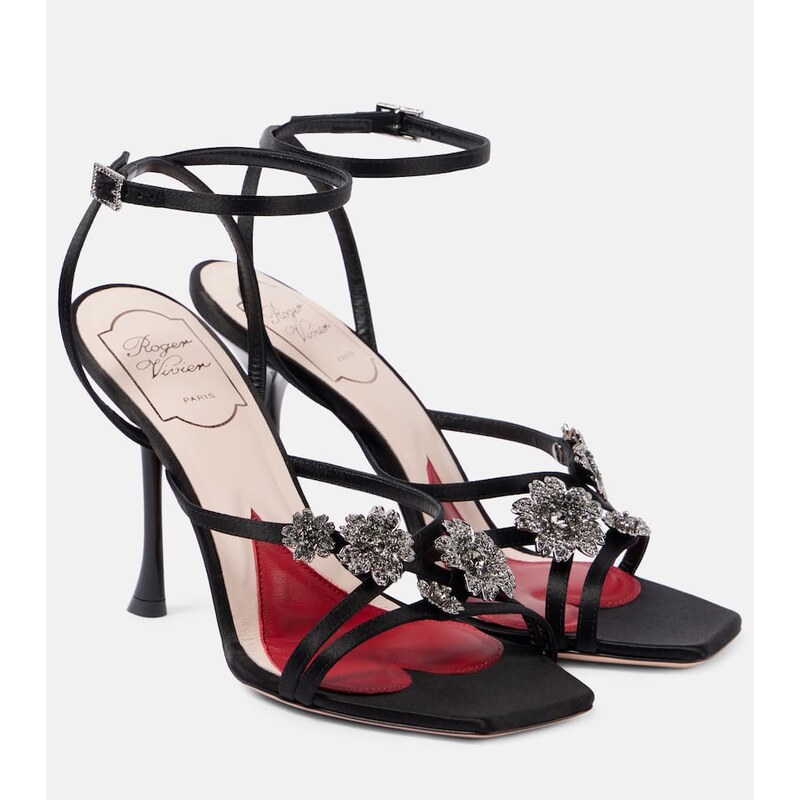 Roger Vivier I Love Vivier Flower 100 satin sandals