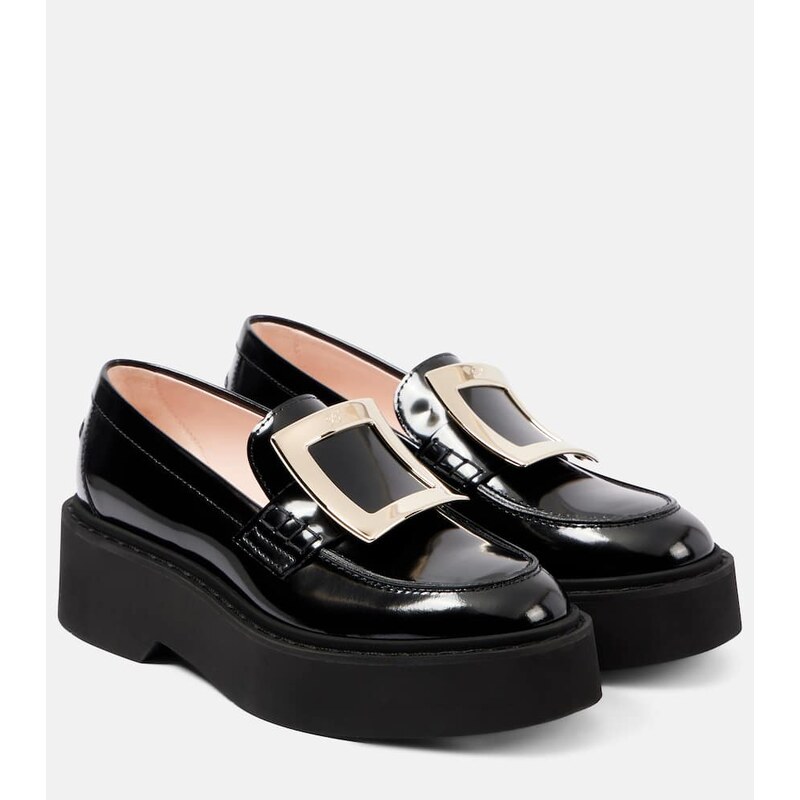 Roger Vivier Viv Rangers patent leather platform loafers