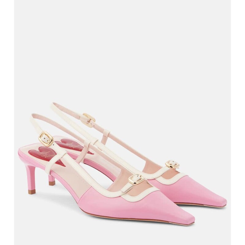Roger Vivier Viv Canard leather slingback pumps
