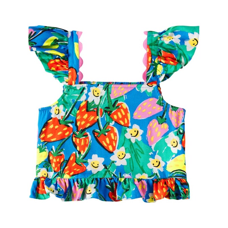 Stella McCartney Kids Printed shirred top