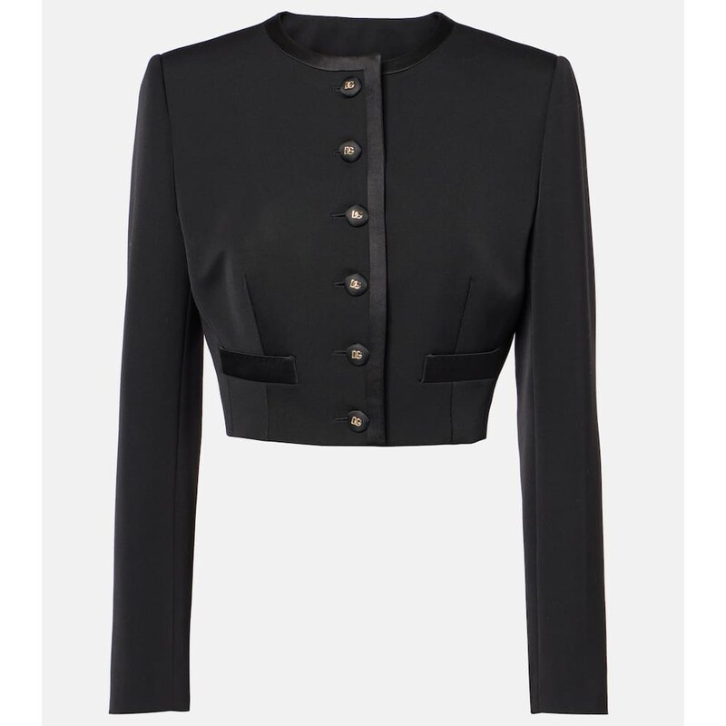 Dolce&Gabbana Cropped wool-blend jacket