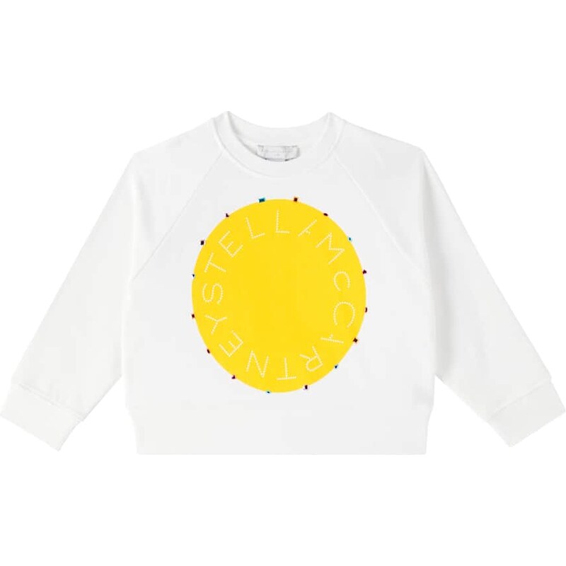 Stella McCartney Kids Embellished printed cotton sweatshirt