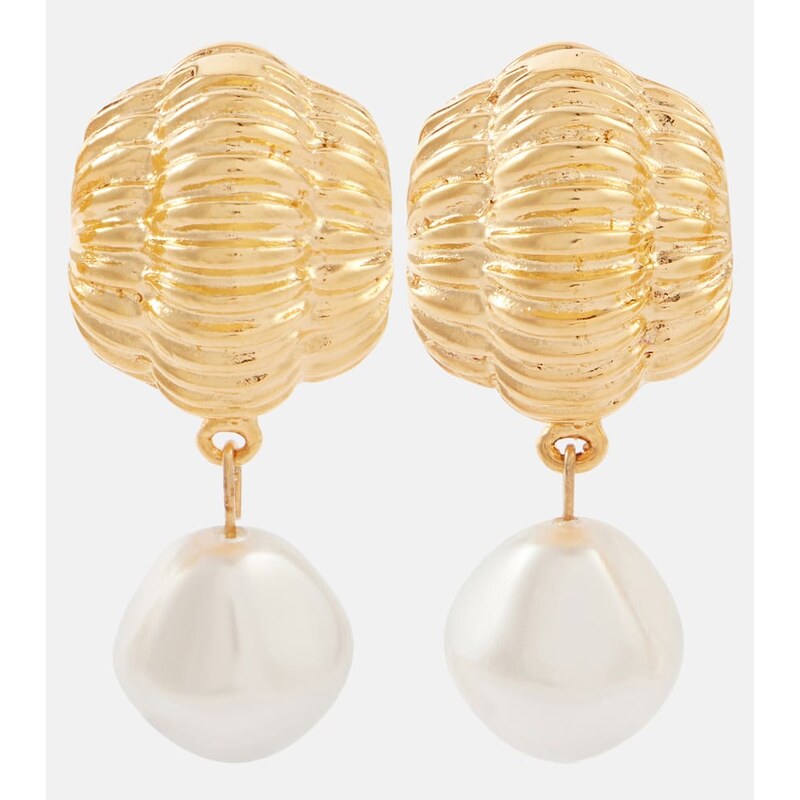 Jennifer Behr Asha faux pearls gold-plated earrings