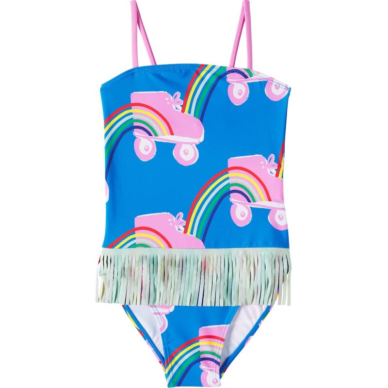 Stella McCartney Kids Printed ruffled swimsuit