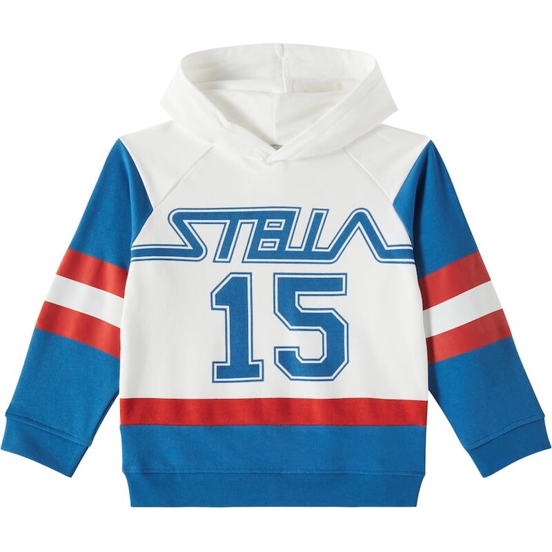 Stella McCartney Kids Logo striped cotton jersey hoodie