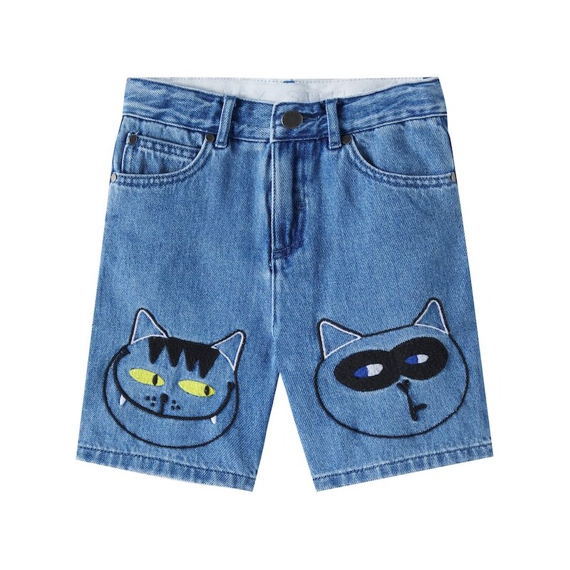 Stella McCartney Kids Printed denim shorts