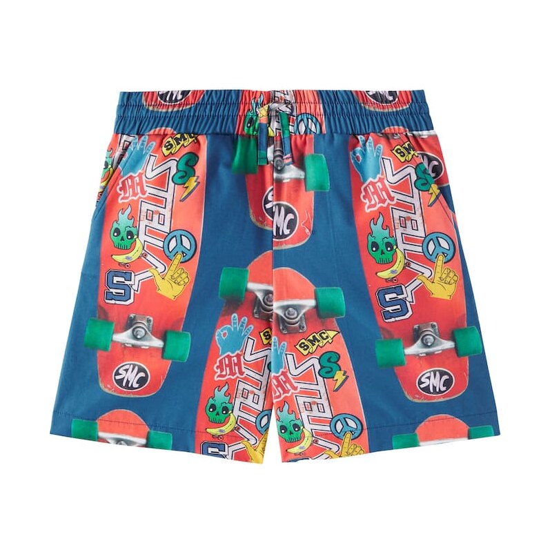 Stella McCartney Kids Printed cotton shorts