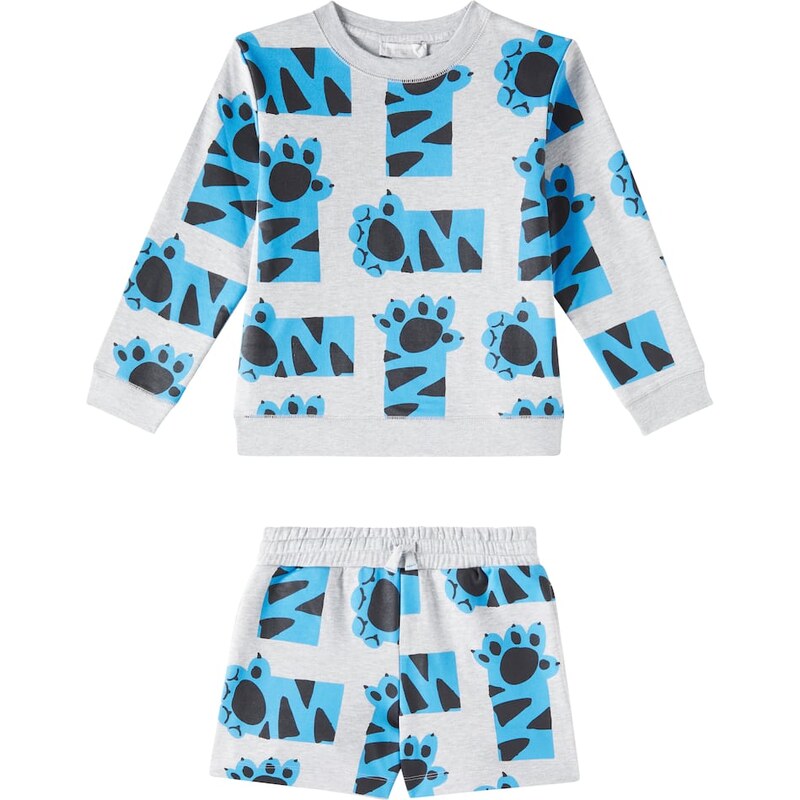 Stella McCartney Kids Cotton fleece sweatshirt and shorts set