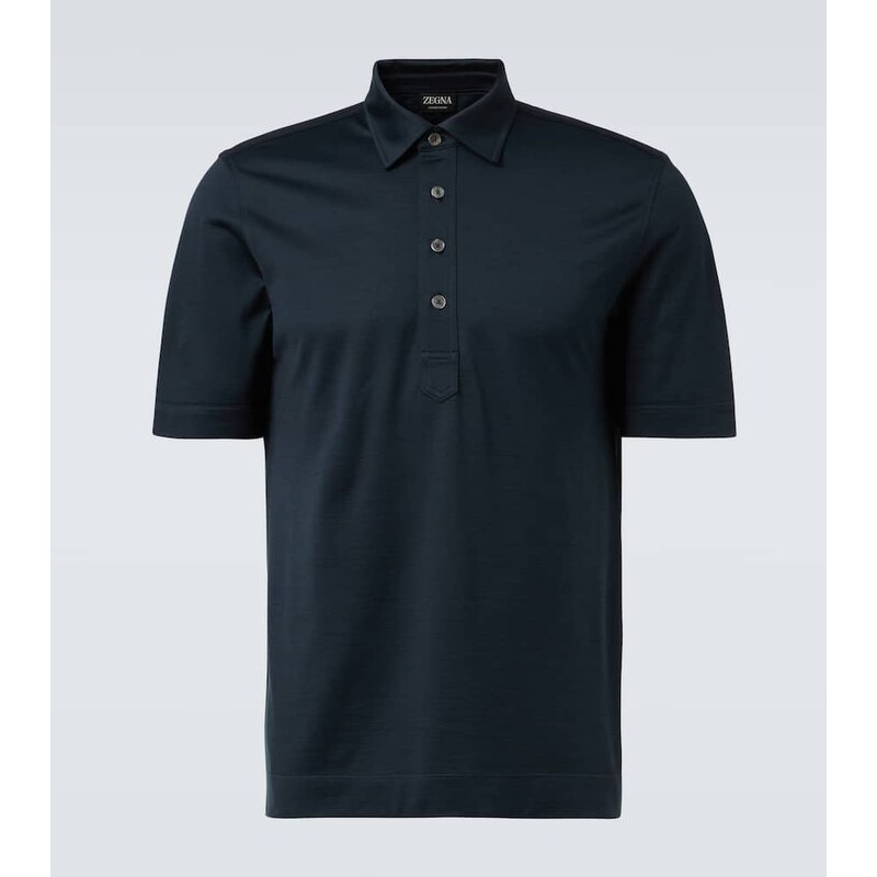 Zegna Silk and cotton polo shirt