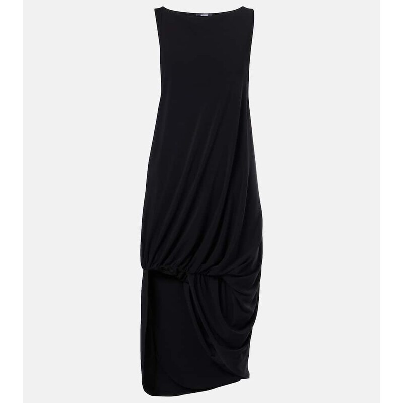 Jacquemus Peplo draped jersey midi dress