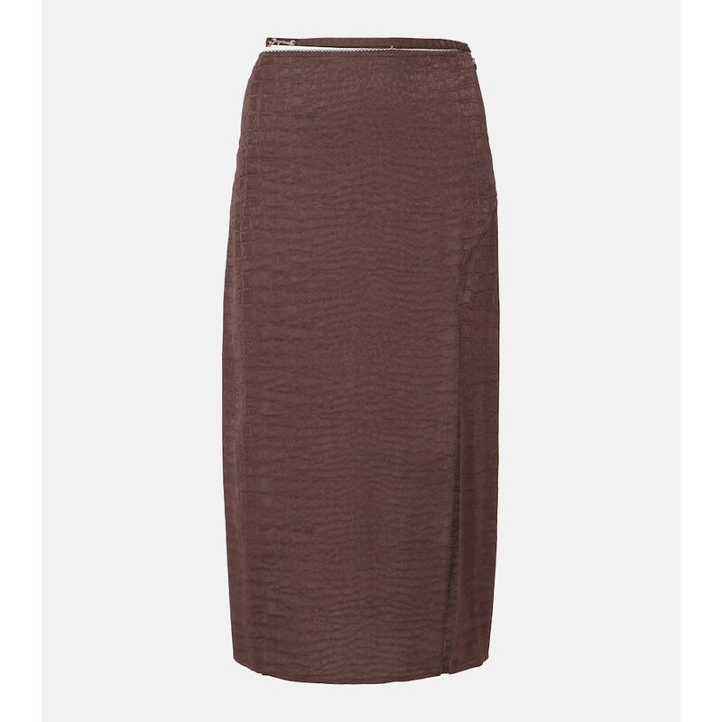 Jacquemus Notte satin midi skirt