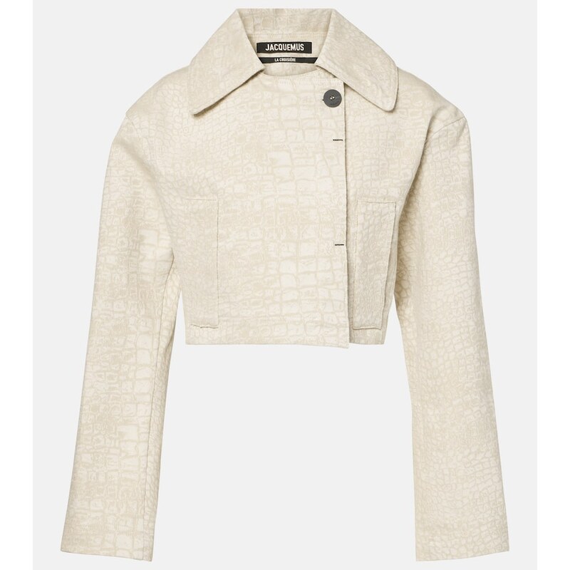 Jacquemus Marino De-NÃmes croc-effect denim jacket