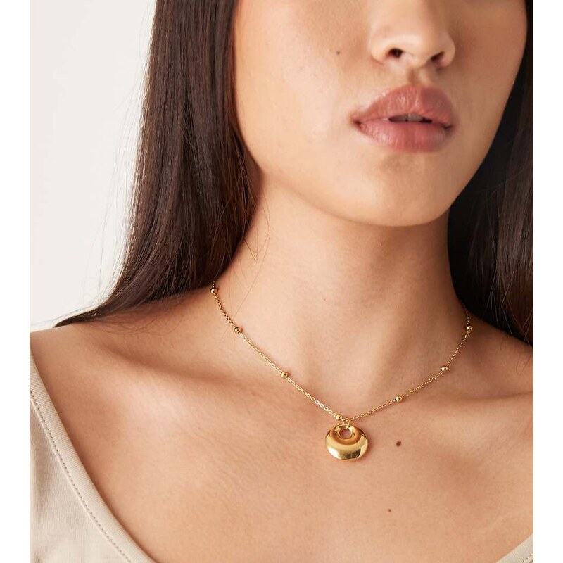 Lost Souls Molten pendant necklace with satelittle chain in 18K gold 113277317
