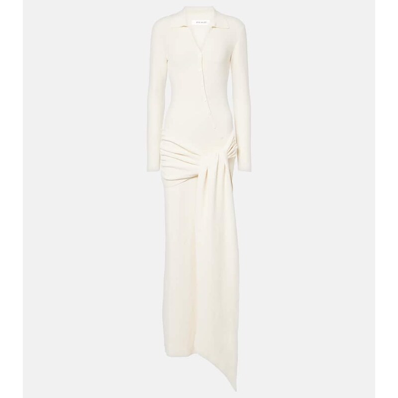 Aya Muse Saros draped cotton-blend maxi dress