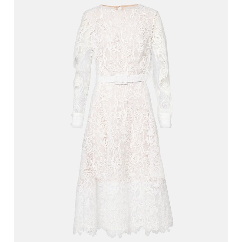 Oscar de la Renta Floral lace cocktail dress