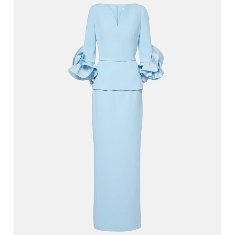 Safiyaa Clemence ruffled crÃªpe gown